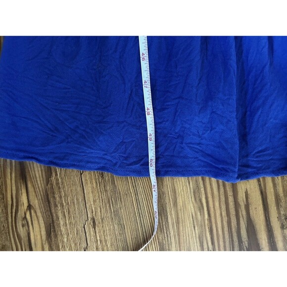 Old Navy Blue Maxi Dress Large Tiered Flowy Boho Minimalist Resortwear Summer - Picture 6 of 6